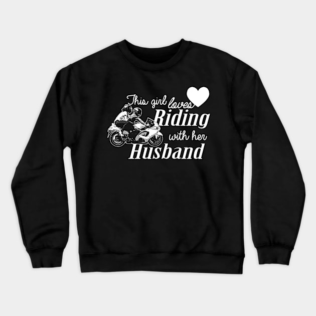 This Girl Loves Riding with her Husband Crewneck Sweatshirt by CANVAZSHOP